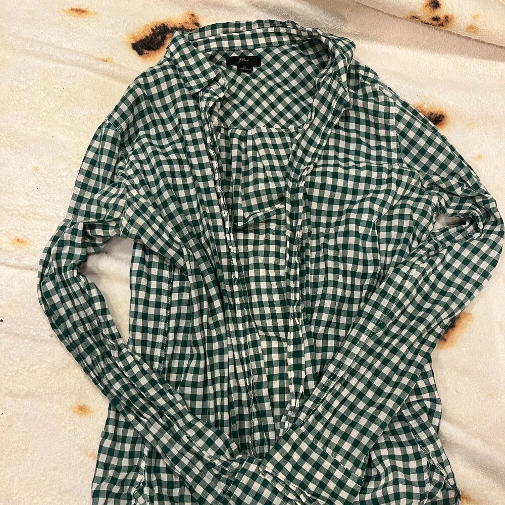 J. Crew checked button-up